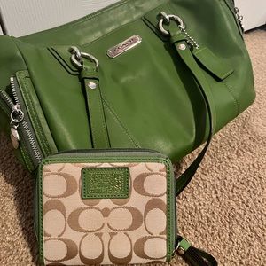 Coach purse with matching wallet